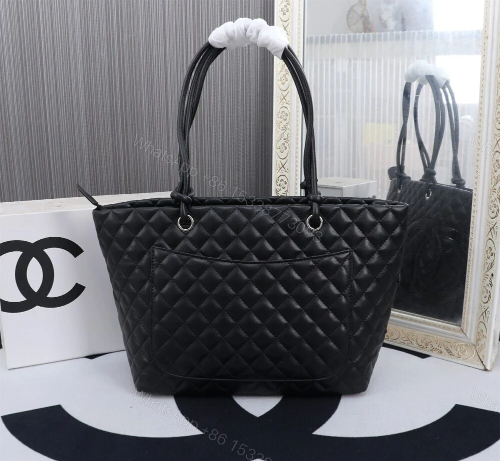 View 3 of Chanel Cambon Line Large Tote Bag In Black 41Cm A25169