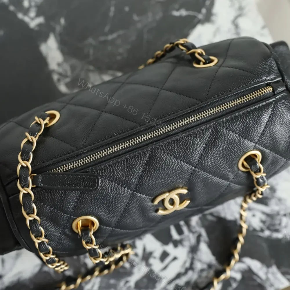 View 6 of 高仿Chanel*25K系列AS5792小牛皮腋下包黑色小號免檢版