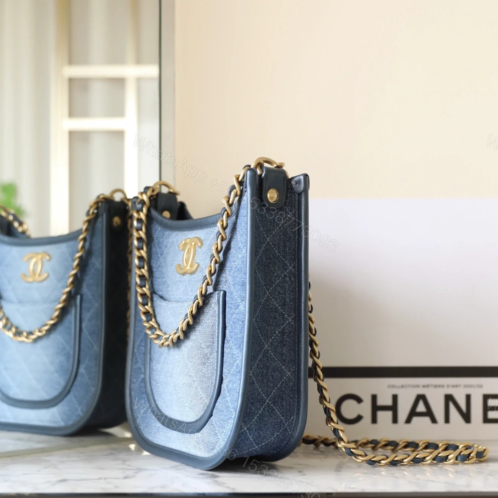 View 3 of 高仿Chanel*24S系列AS4532水洗丹寧Hobo包大號免檢版