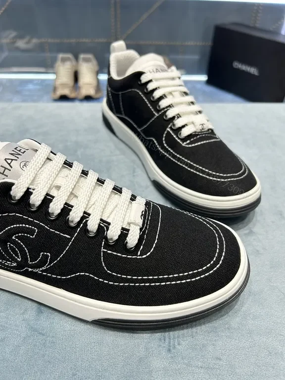 View 4 of Black & White Chanel-Style Low-Top Sneakers: Everyday Luxury