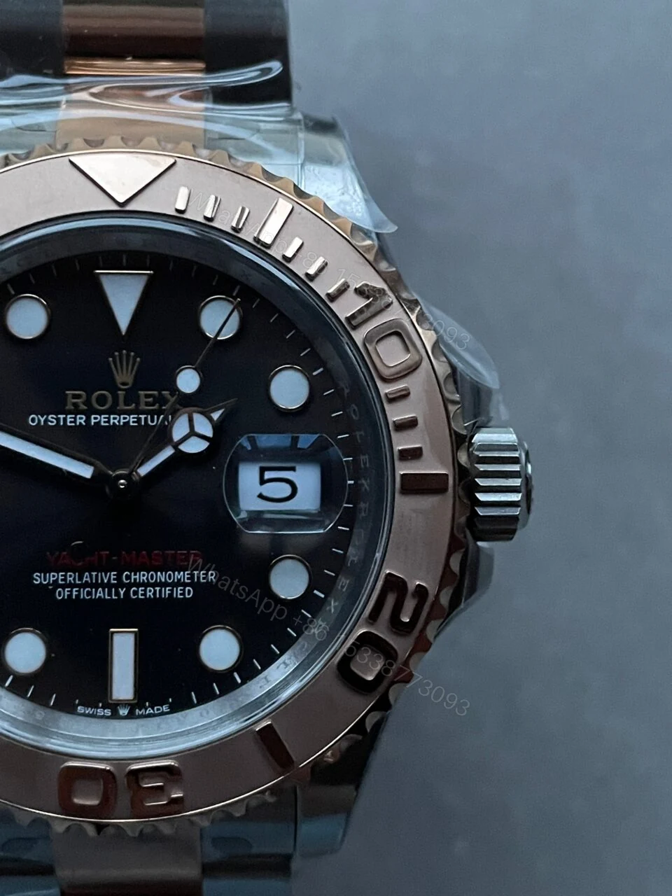 View 6 of CF FACTORY 1:1 Rolex Yacht-Master 116621 SS/RG 904L steel Black Dial VS3235