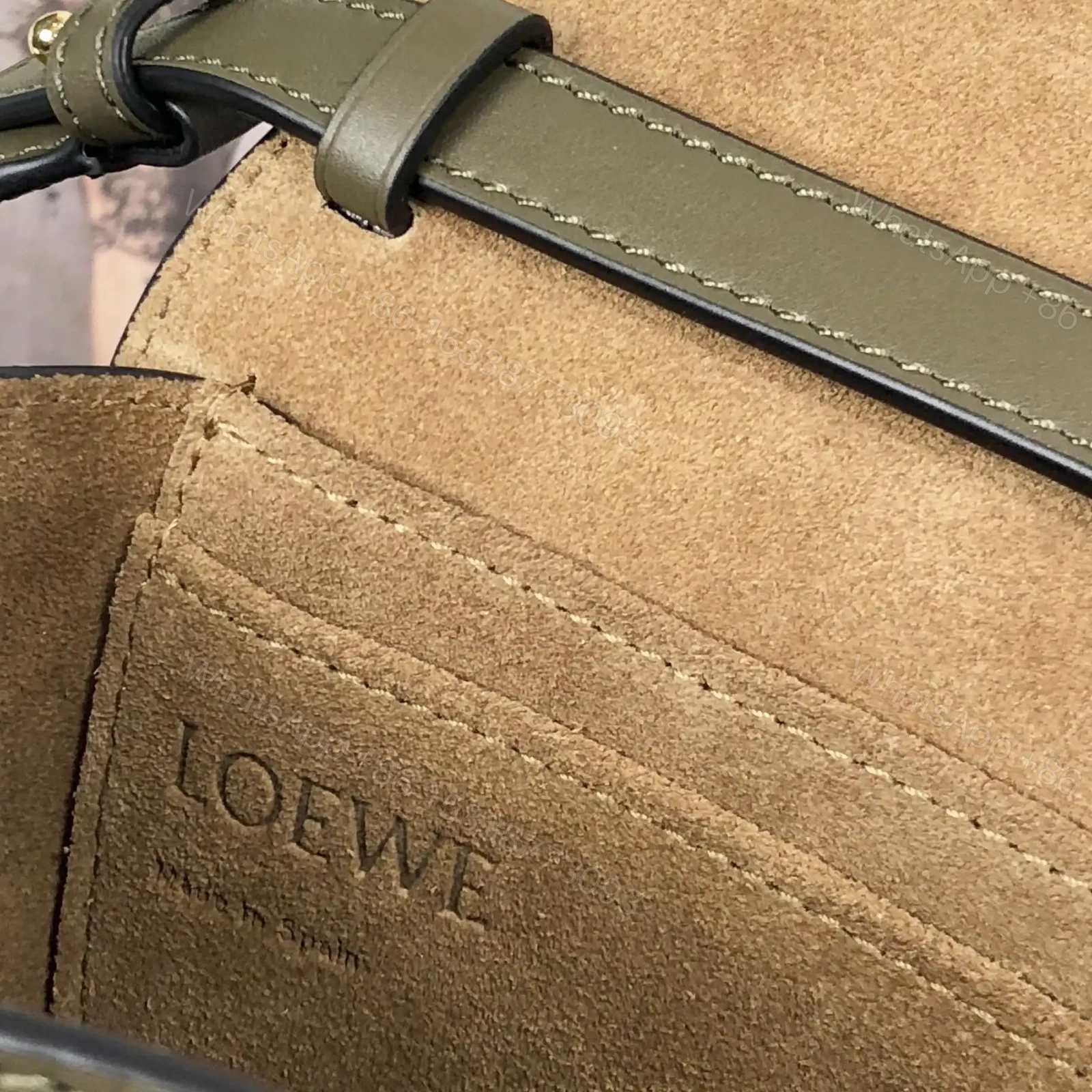 View 10 of 高仿Loewe*Gate系列4357小牛皮斜挎包綠色Mini免檢版