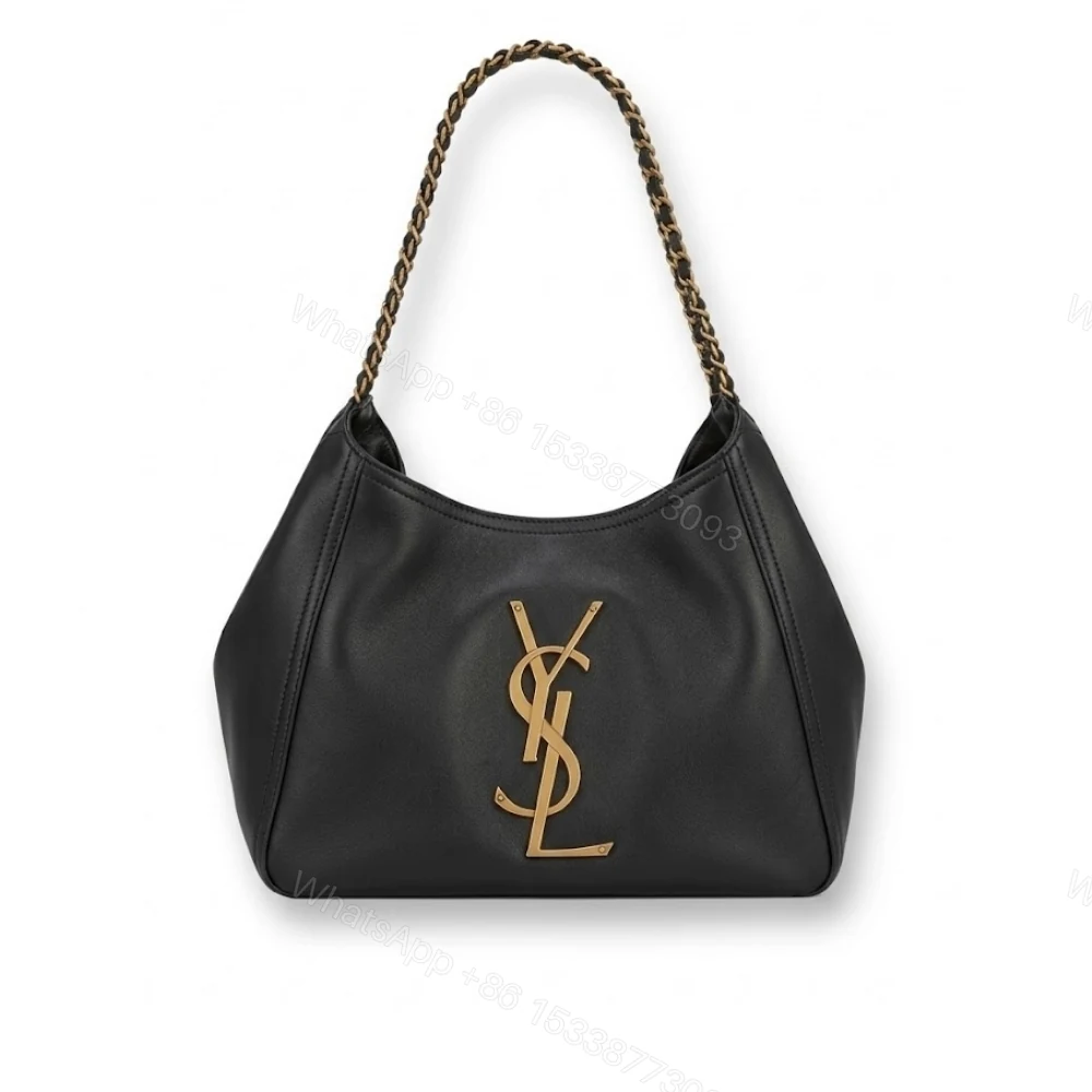 Saint Laurent Chain Hobo Bag Black 30cm — view 1