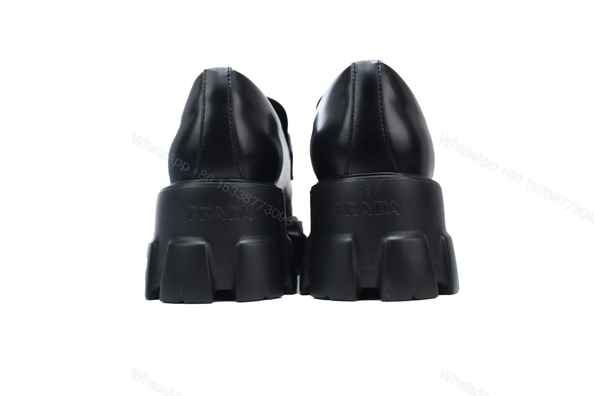 View 3 of Prada Monolith Loafers Black