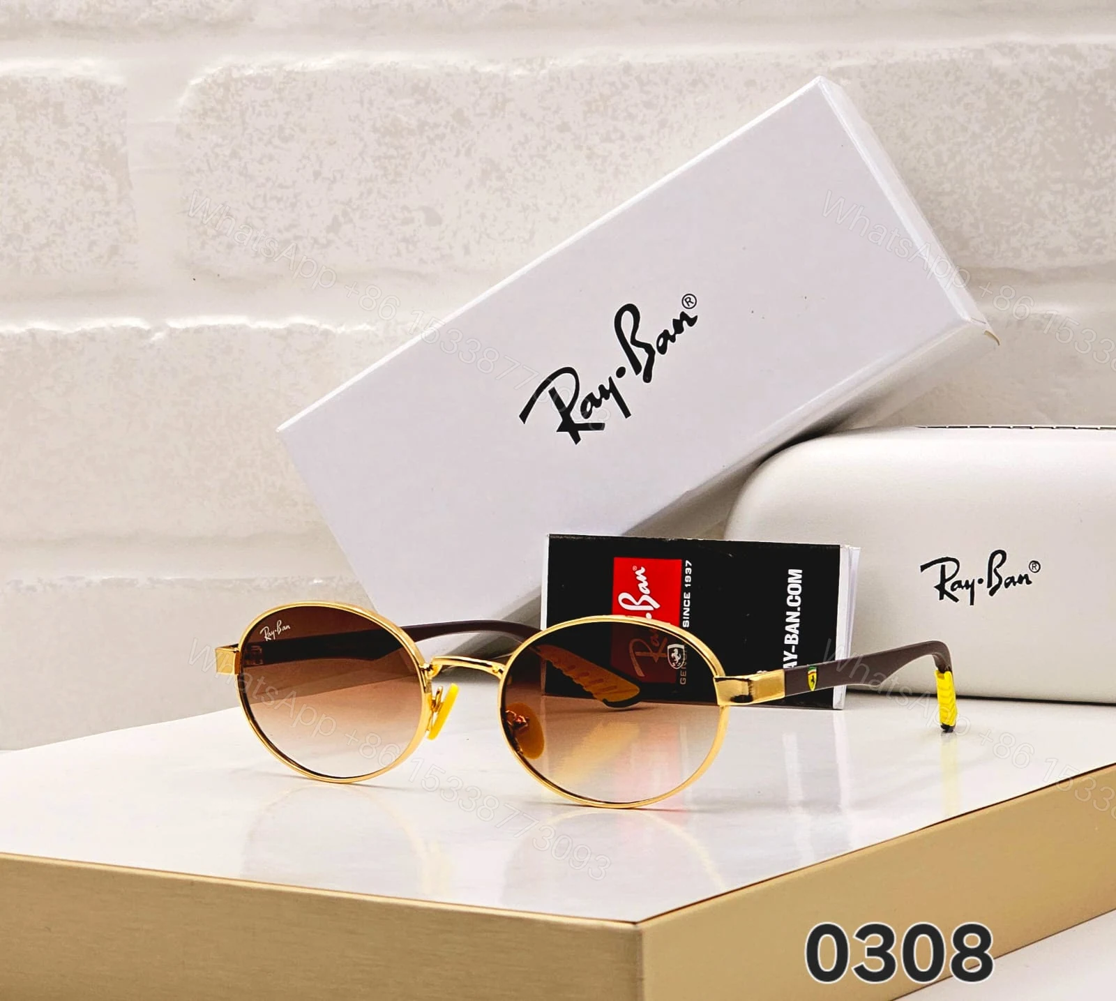 View 2 of Ray-Ban Modern Round Black-Green Sunglasses