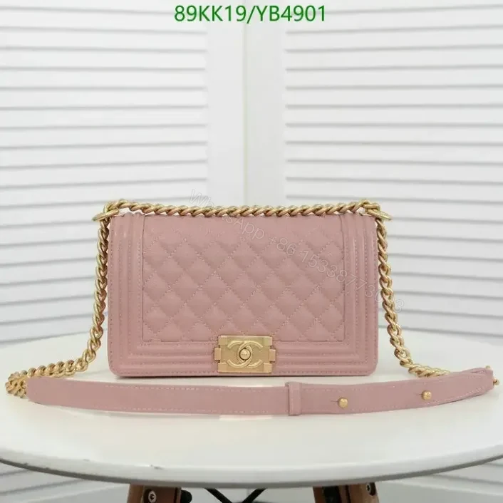 View 13 of Chanel Boy Medium Leather Black Handbag