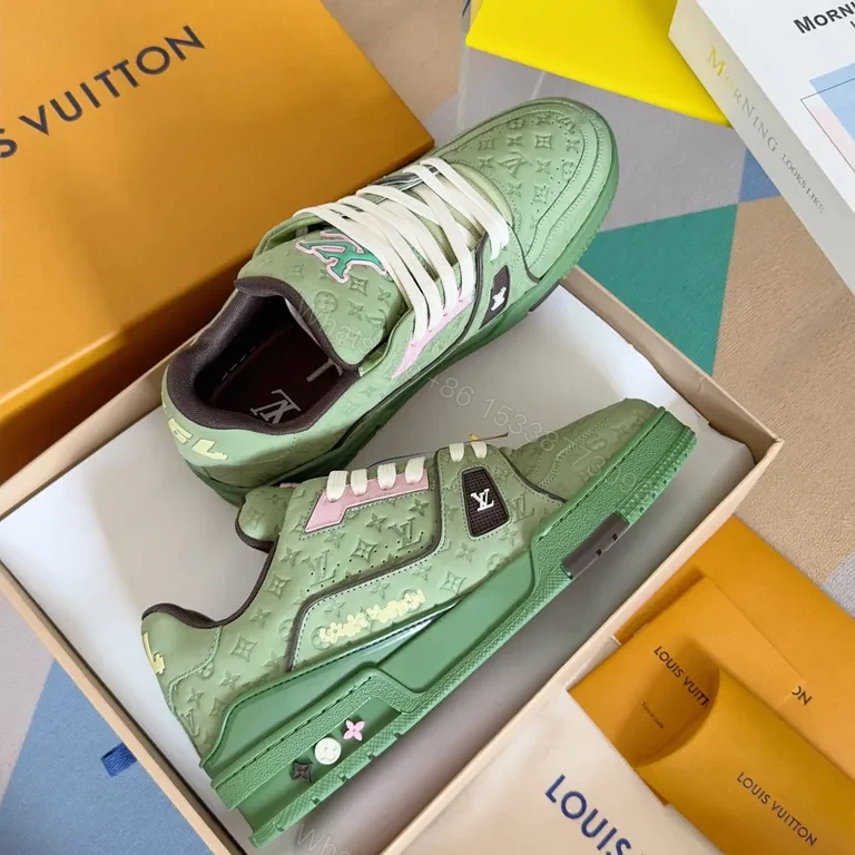 View 9 of Mint LV Terra-Luxe Sneakers - Luxe Casual High-Tops