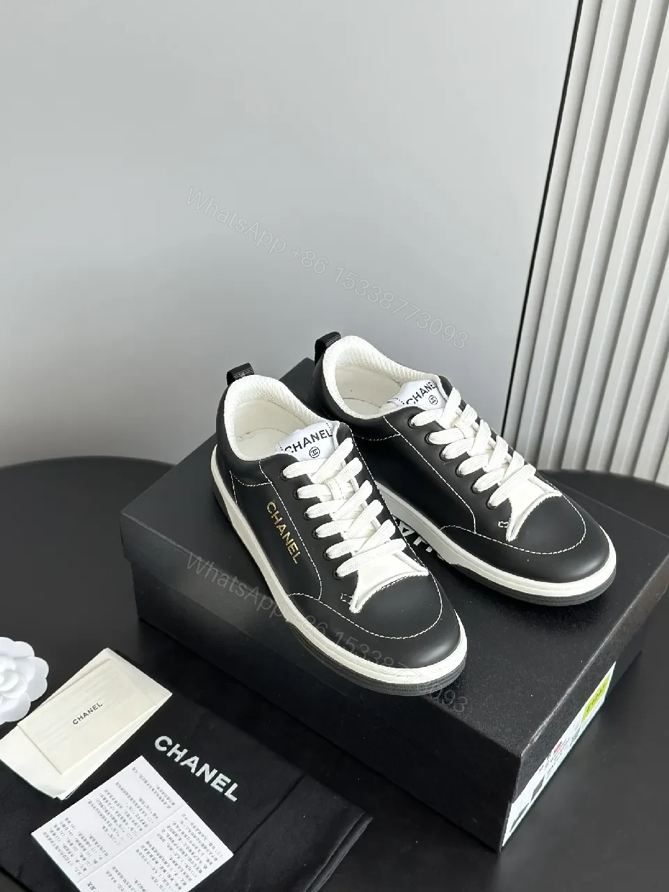 View 4 of Black Leather Sneakers - Minimalist Luxury, Everyday Comfort