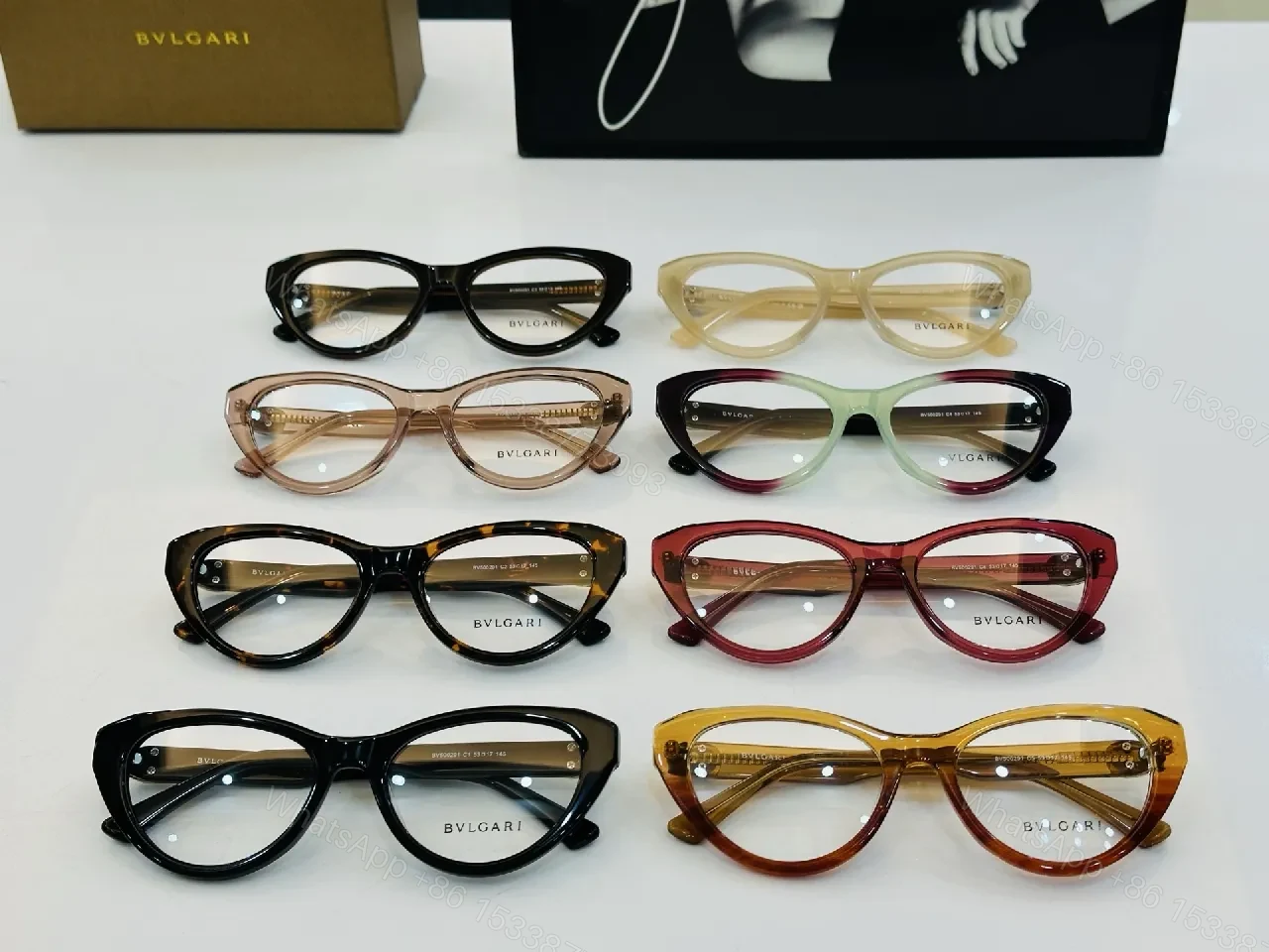 View 7 of Bold Cat-Eye Black Frames with Gold-Accent Sunglasses