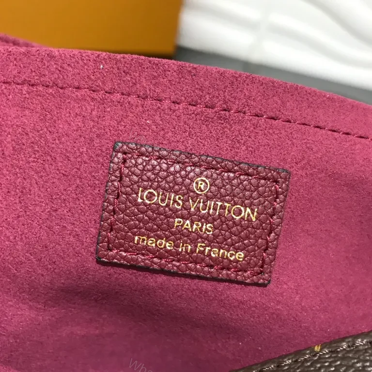 View 5 of Chic Burgundy Monogram Crossbody Bag - Luxury Day-to-Night
