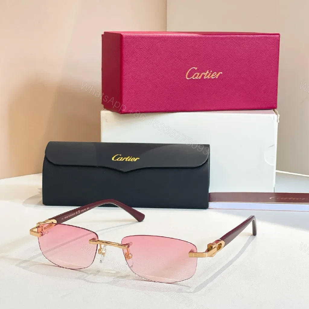Pink Gradient Sunglasses with Gold Accents, Rectangular Style, UV Protection — view 1
