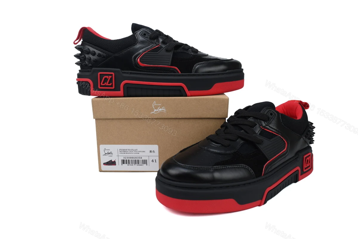 View 2 of Christian Louboutin Astroloubi 'Black Red' 3230886H358