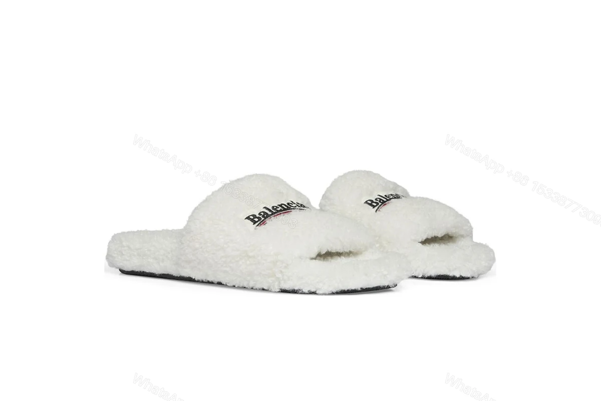 View 2 of Balenciaga Furry Slide White 654261W2DO19906