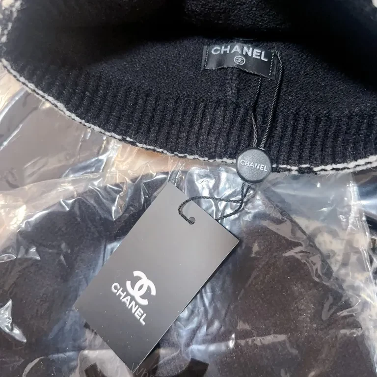 View 4 of Bold Textured Beanies: Chanel-Pattern Knit, All-Season Luxury