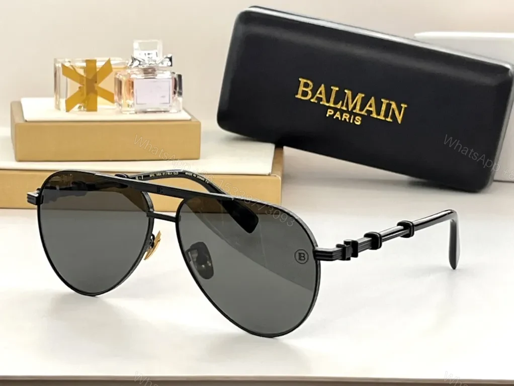View 5 of Gold-Tone Balmain Aviators: Luxe Gradient Lenses Sunglasses