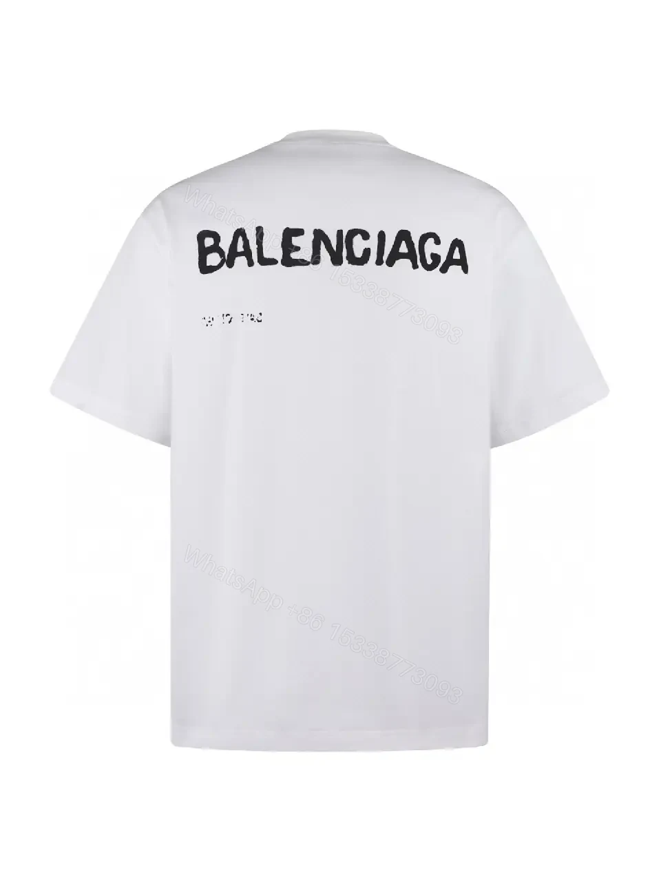 View 7 of Graphic Cotton Crewneck Tee: Modern Minimalist Graphic Detail
