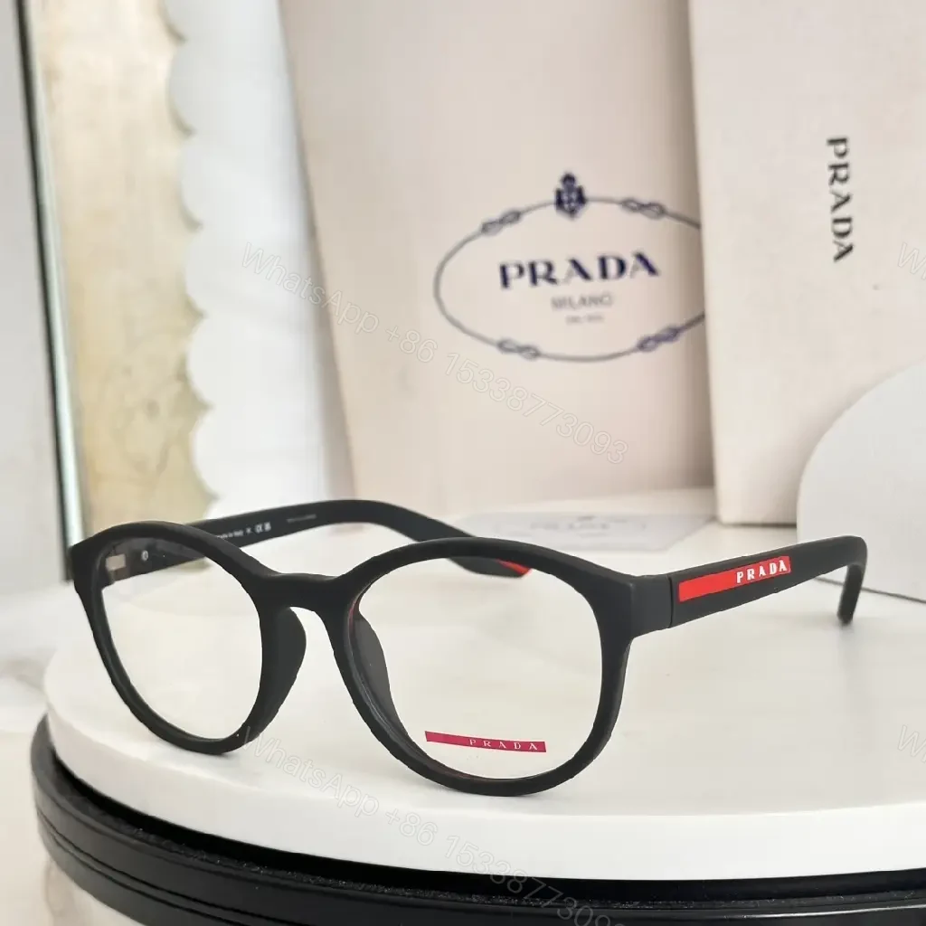 View 3 of Bold Black Acetate Eyewear – Modern Minimalist Frames with Red Accents