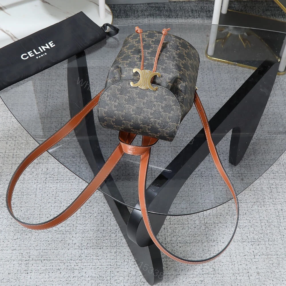 View 4 of BACKPACK CELINE BONNIE IN Triomphe Canvas and calfskin