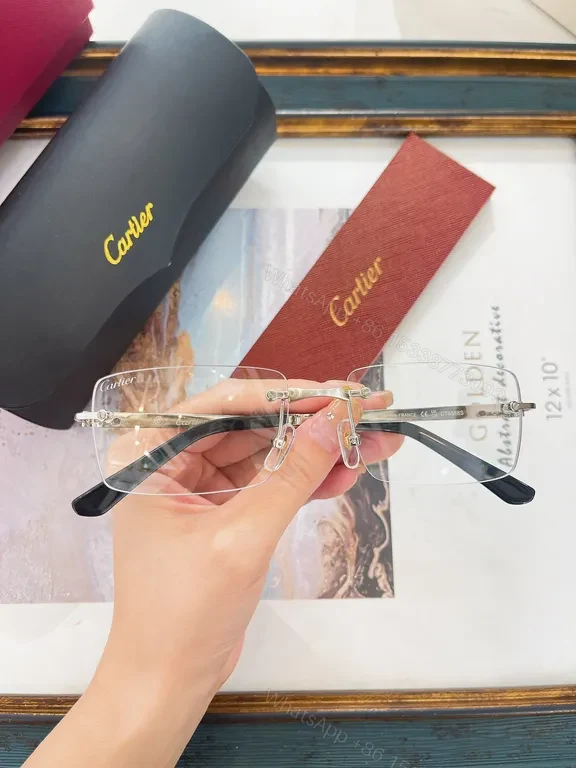 View 5 of Polarized Rimless Sunglasses â€” Luxury Cartier-Inspired, Adjustable Fit