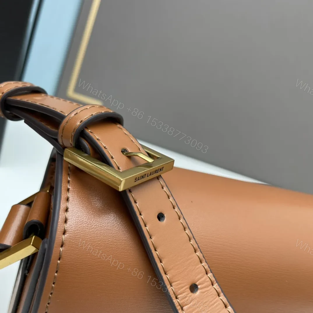 View 9 of Saint Laurent Le 61 Saddle Shoulder Bag in Calfskin
