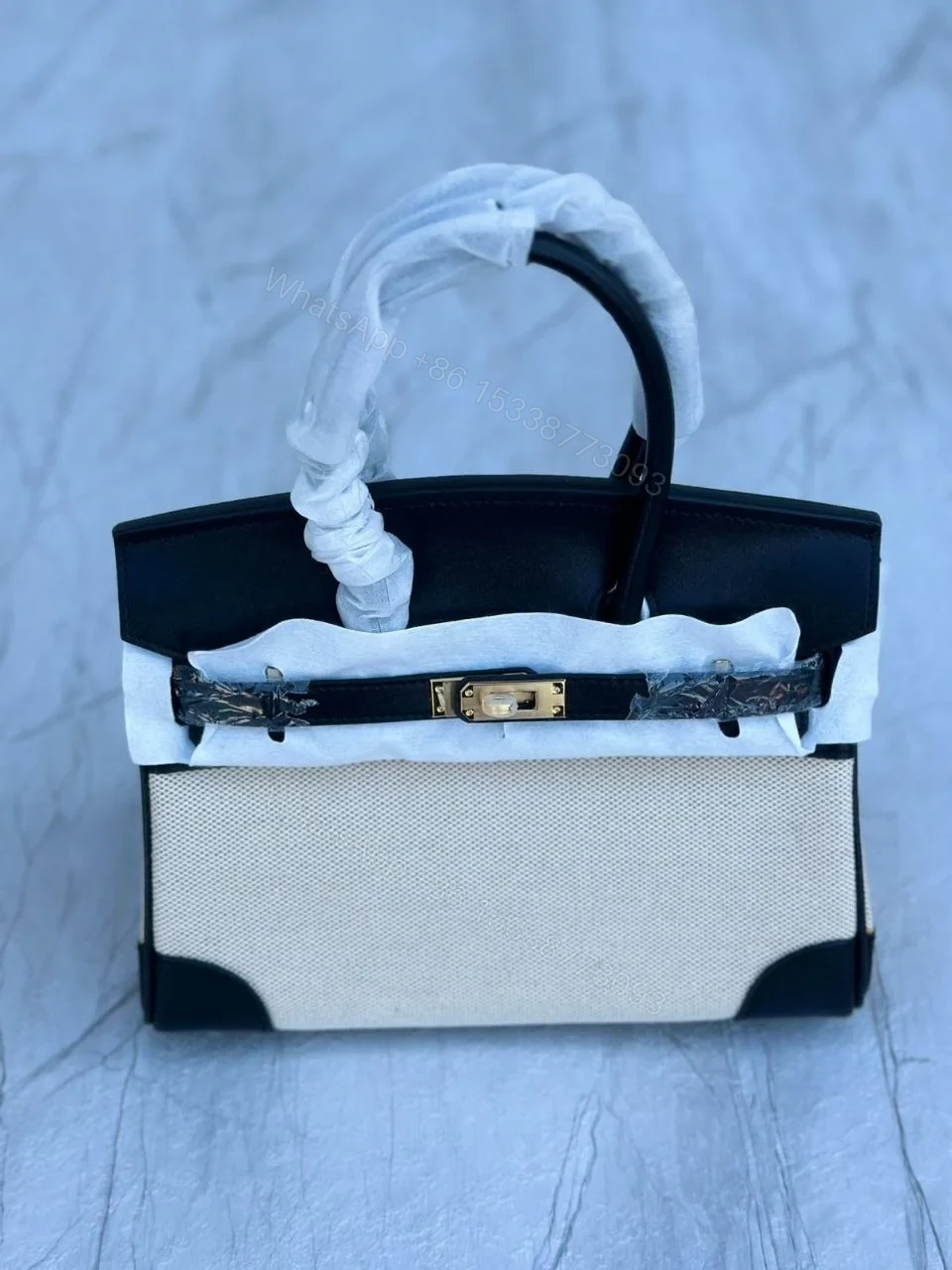 Design Chocolate/Natural Clemence/Toile Birkin 30 – Dubai Fashion LUX — view 1