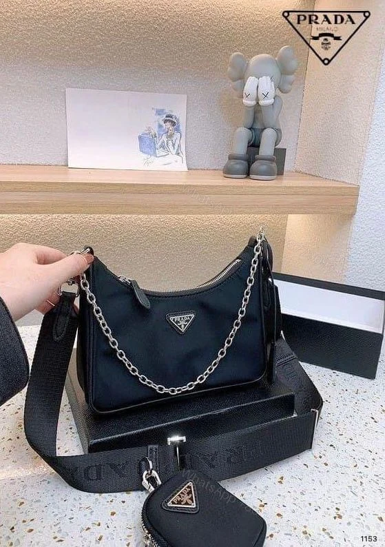View 11 of FIRST COPY PRADA RE-EDITION POCHETTE CROSSBODY BAG