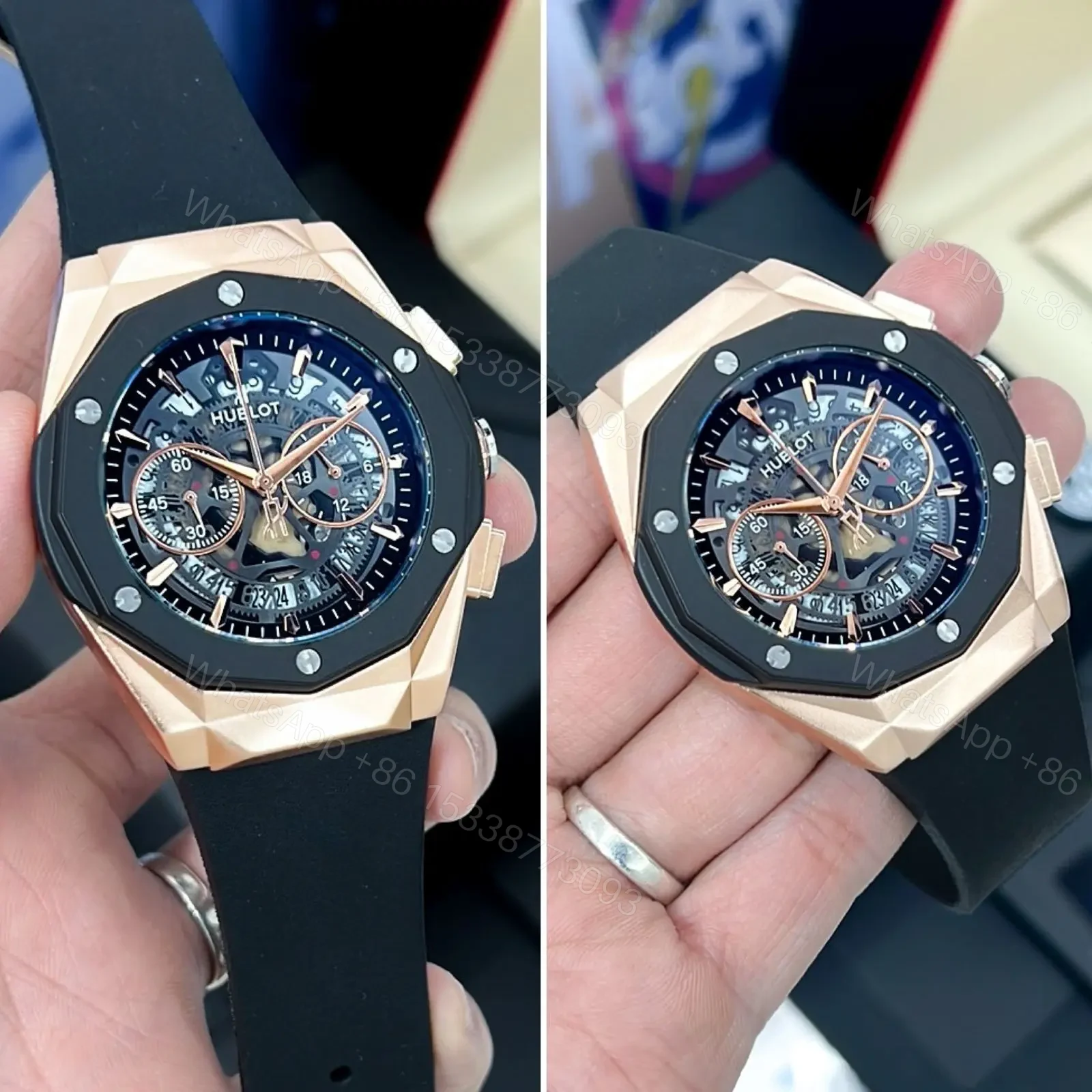 View 3 of Hublot Big Bang Diamond Cut Chronograph Limited Edition Skeleton Dial