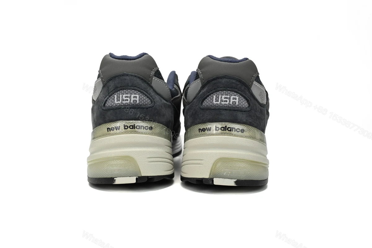View 4 of New Balance 992 White, black, and gray M992GG