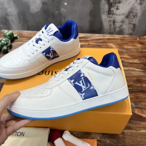View 2 of LOUIS VUITTON RIVOLI LOW-TOP SNEAKERS IN WHITE AND BLUE – LSVT370