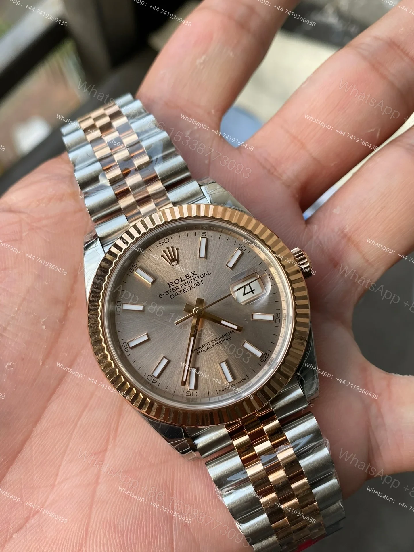View 4 of Rolex Datejust M126331-0010 1:1 Replica Eternal Rose Gold Jubilee 41MM 3235 Movement Super Clone Watch