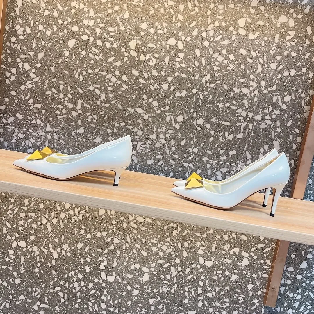 View 5 of Valentino Women White Patent Leather Heels