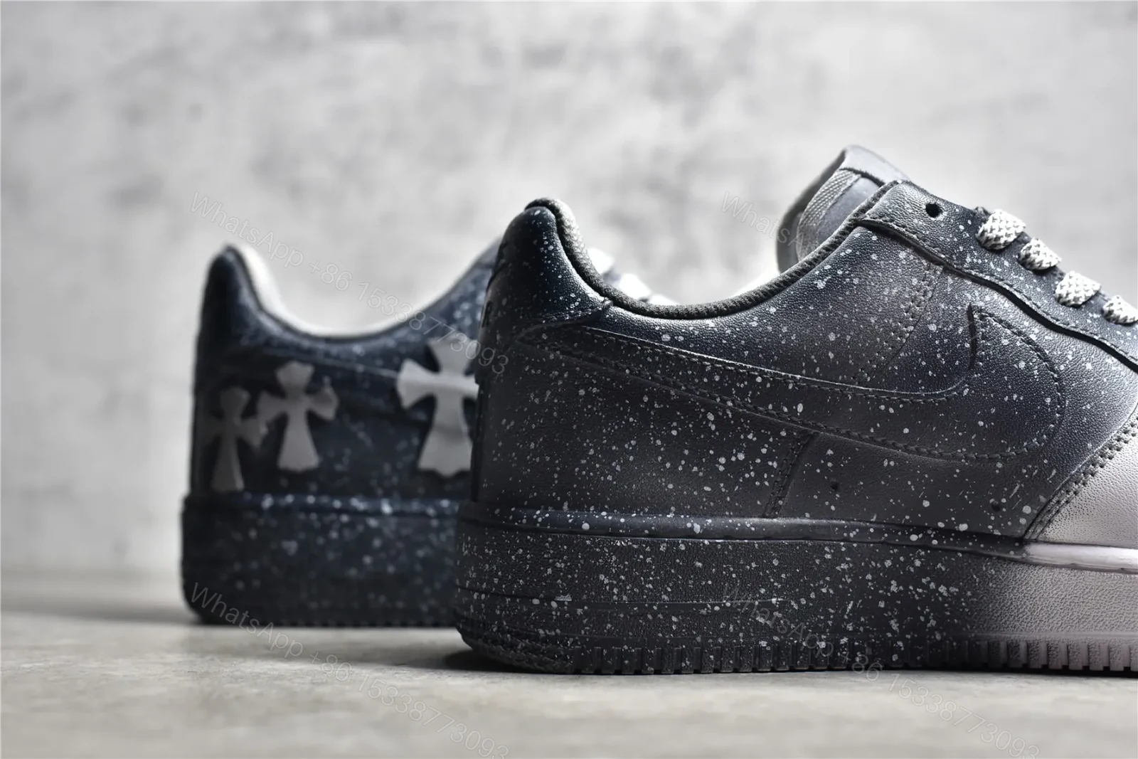 View 5 of Chrome hearts x Air Force Grey and White Reps
