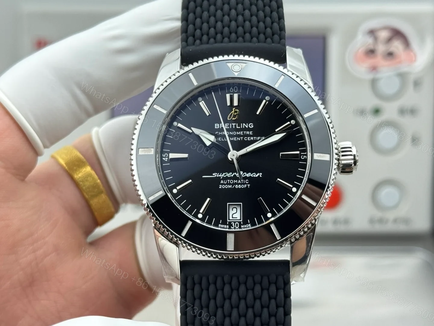Breitling Superocean Heritage Black Rubber Replica 46MM Premium B20 Diver Edition AB2020121B1S1 — view 1