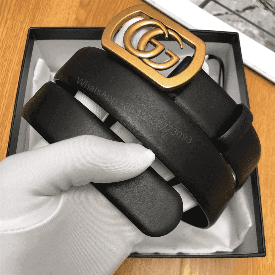 View 6 of GUCCI BELT WITH FRAMED DOUBLE G BUCKLE – B8