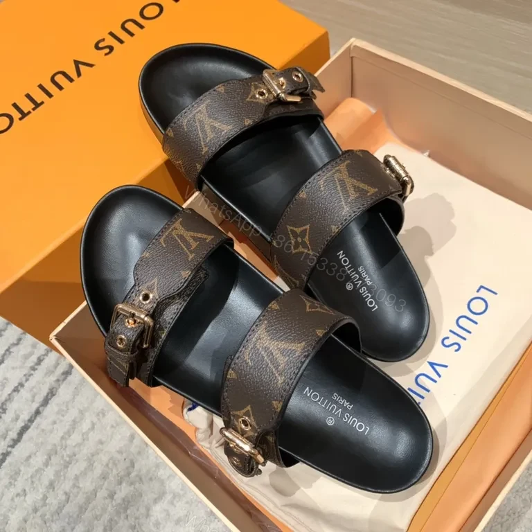 View 5 of Monogram Sandals: Louis Vuitton-Inspired Cushioned Sandals