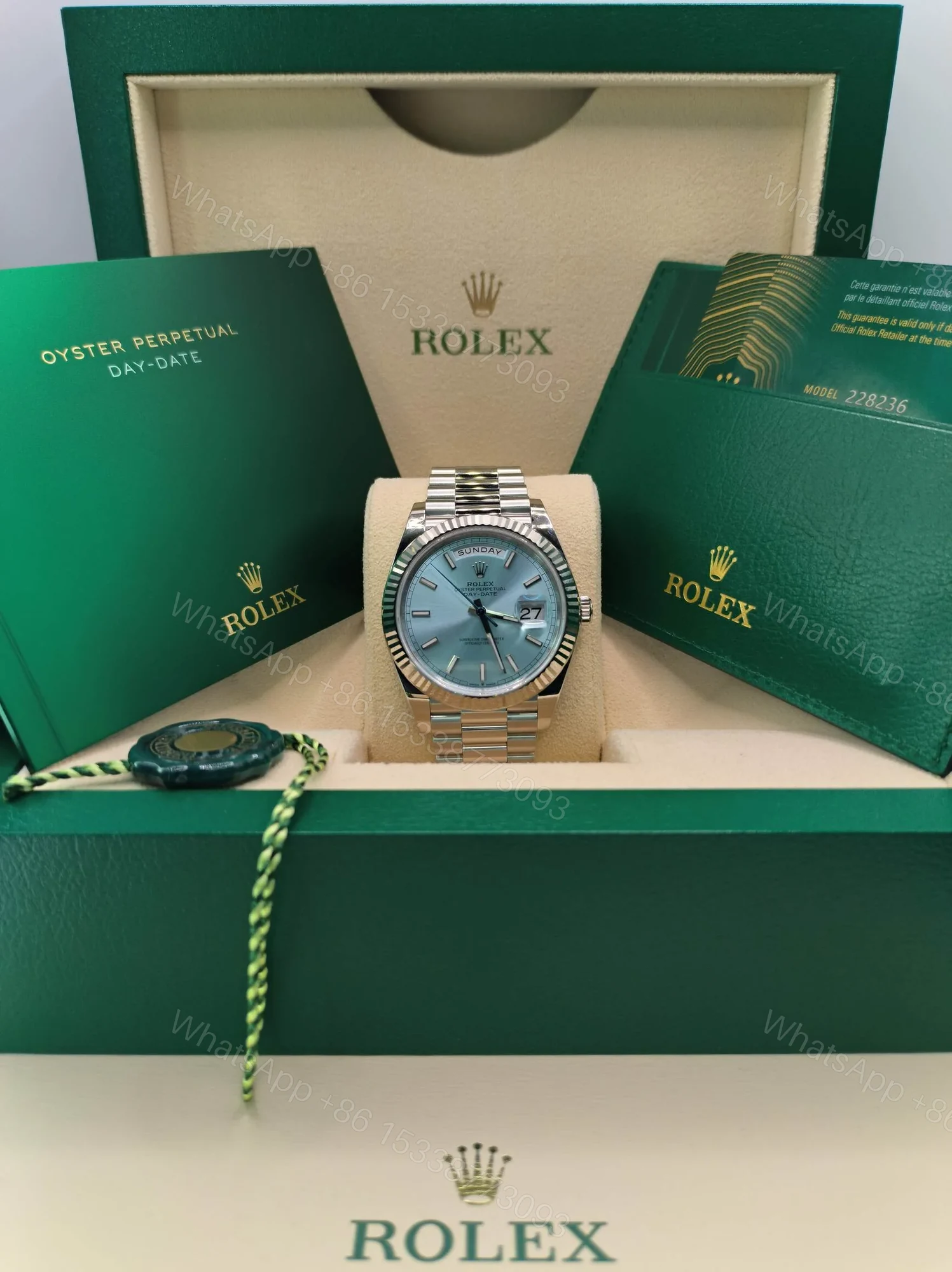 View 2 of Superclone Rolex Day-Date Ice blue Dial 228236 40 mm