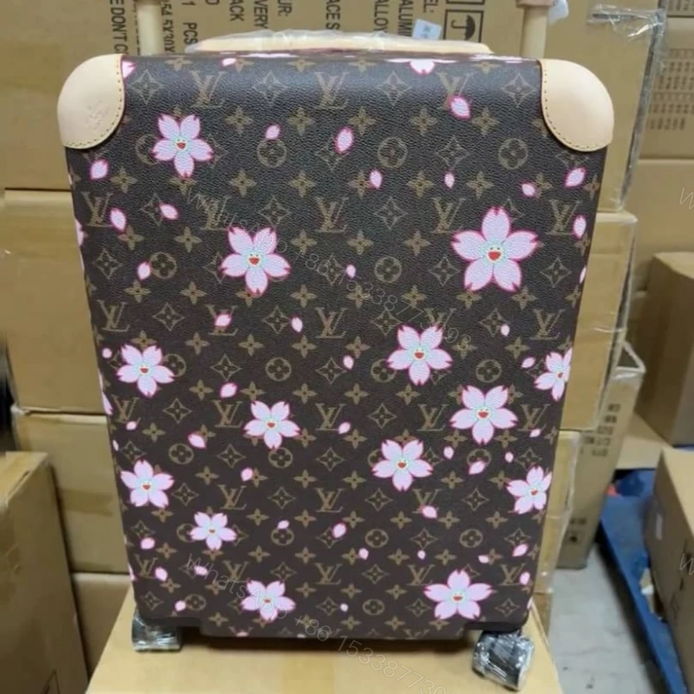 View 3 of Louis Vuitton X Takashi Murakami Horizon 55 Suitcase Sakura Brown 55Cm M13788
