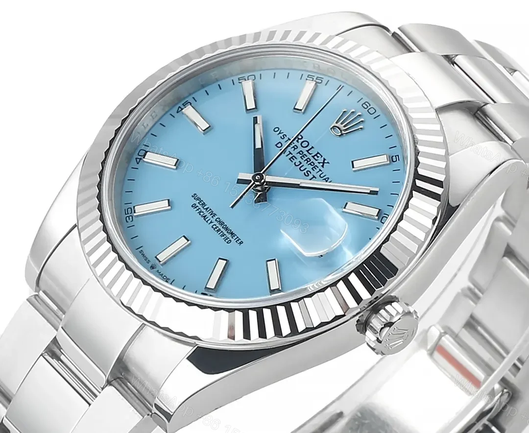 View 3 of Clean Factory Clean Factory JVS Silver Blue Datejust 3235 Movement