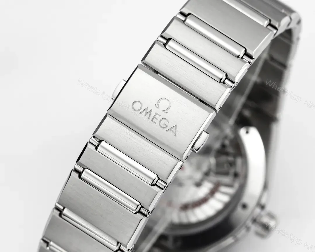 View 9 of Omega Constellation Star Series 5th Generation Ceramic Bezel Watch 41MM Silver with Blue Dial