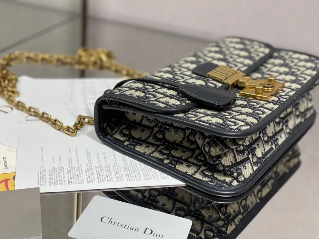 View 9 of Chic Monogram Mini Bag with Gold Hardware - Designer-Inspired