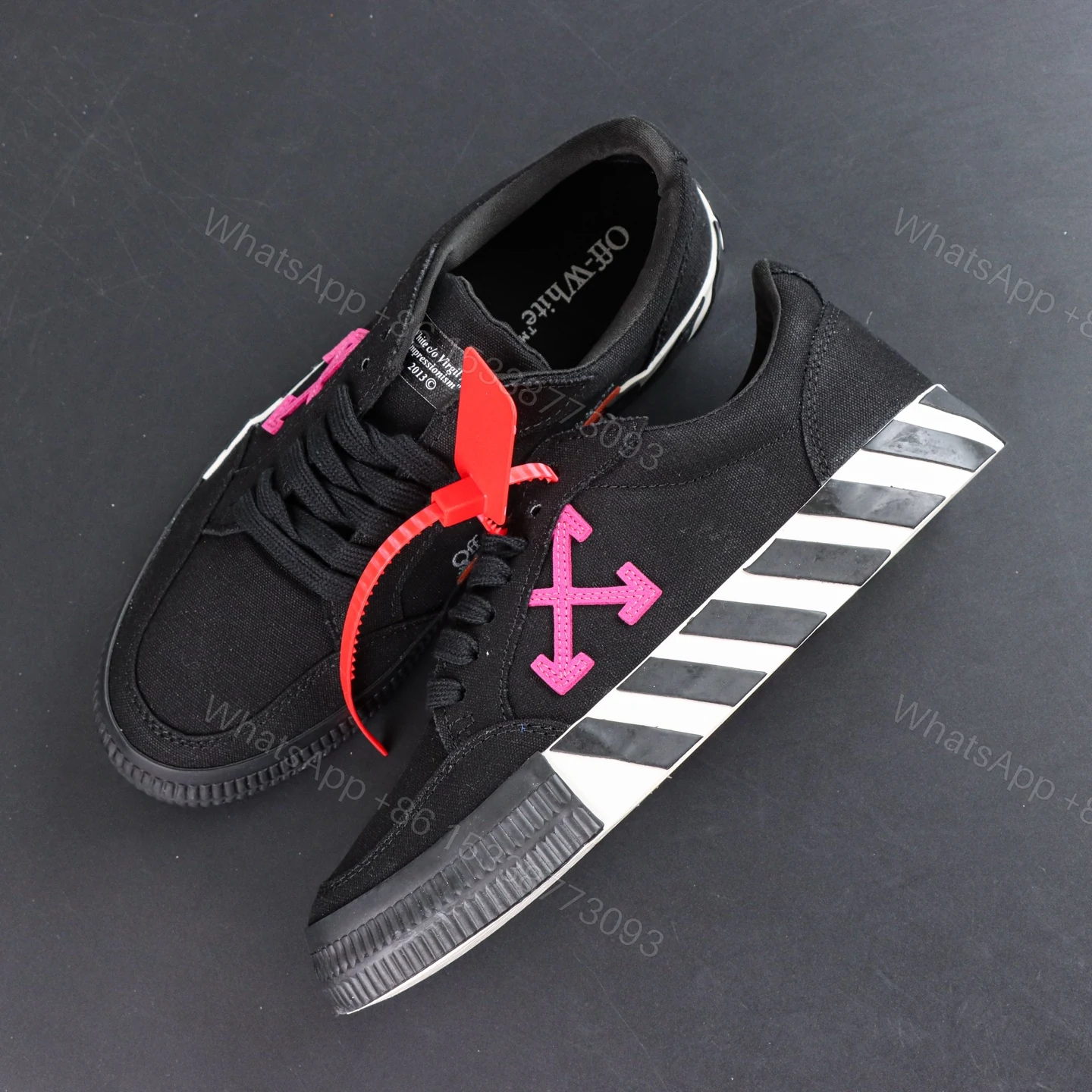 View 8 of Off White Low Vulcanised Black Pink