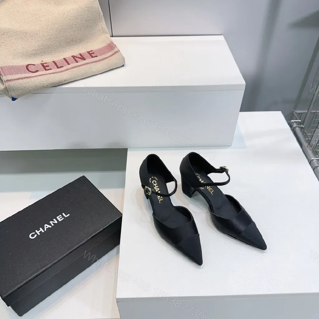 Black Satin D’Orsay Heels – Sleek, Sculpted Elevation (60) — view 1