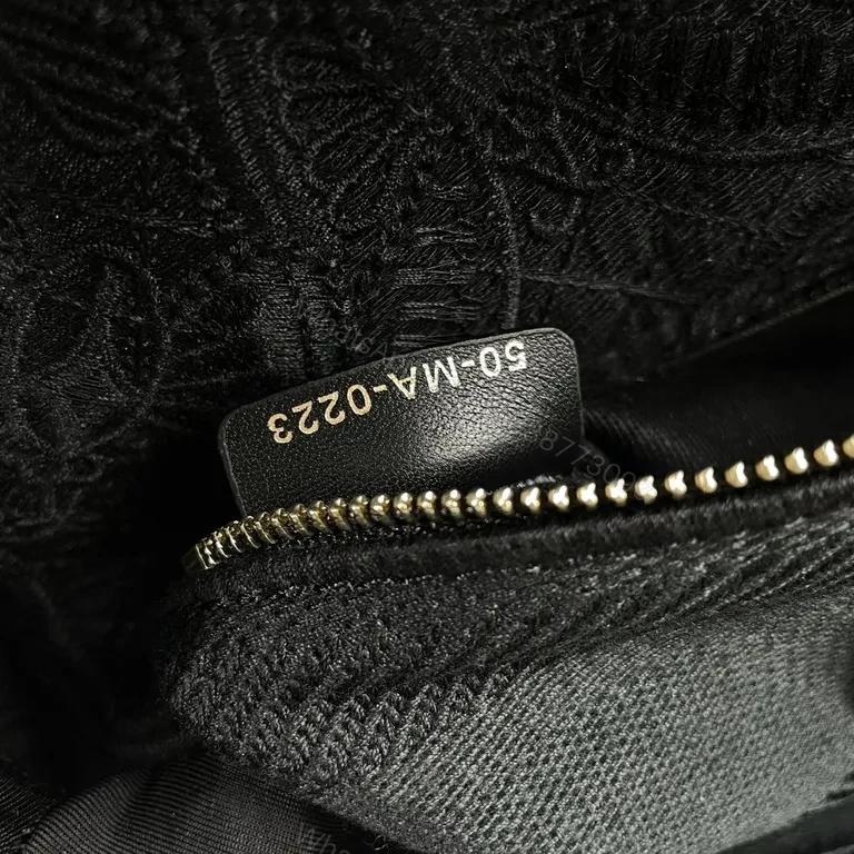 View 9 of Compact Lace-Texture Dior Logo Tote: Luxe City Bag