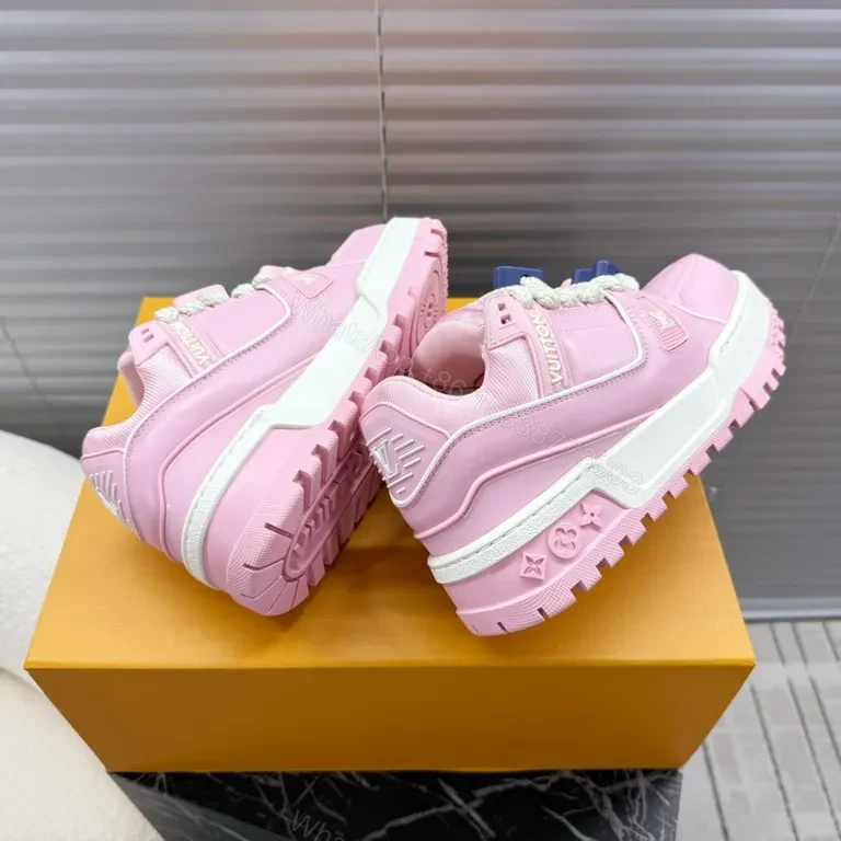 View 8 of Pink Luxe LV-Style Chunky Sneaker: Ultra-Comfort Comfort Blend