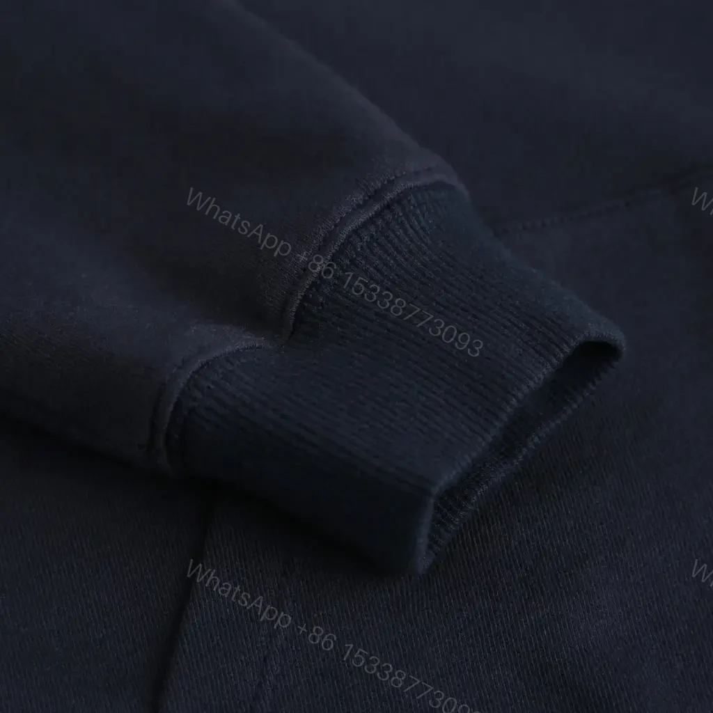 View 2 of Navy Fendi-Embroidered Graphic Hoodie, Luxe Cotton-Blend