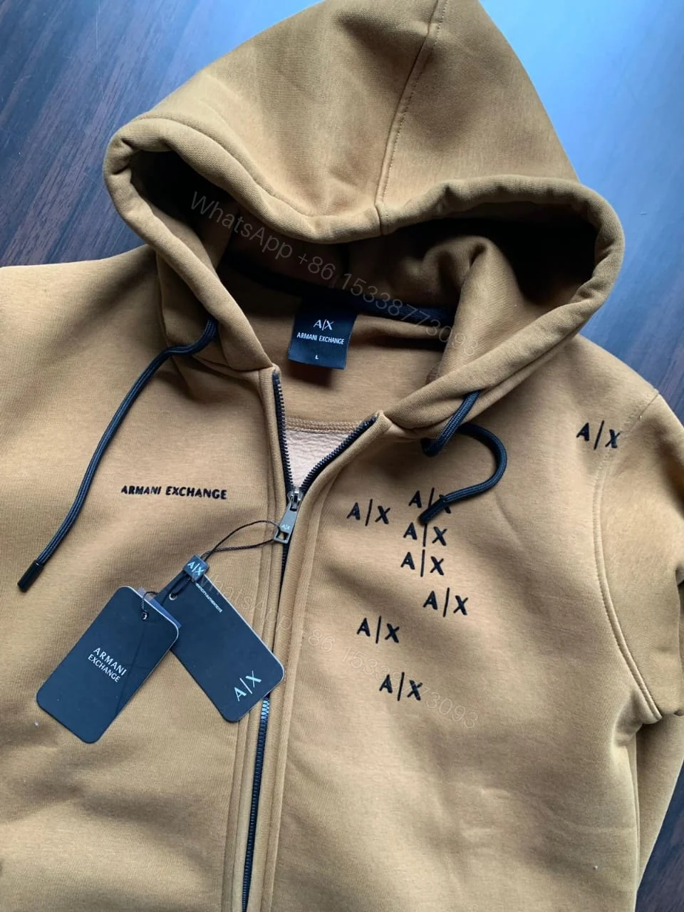 View 4 of First Copy Armani Very Premium Zipper Hoodie Sweatshirt