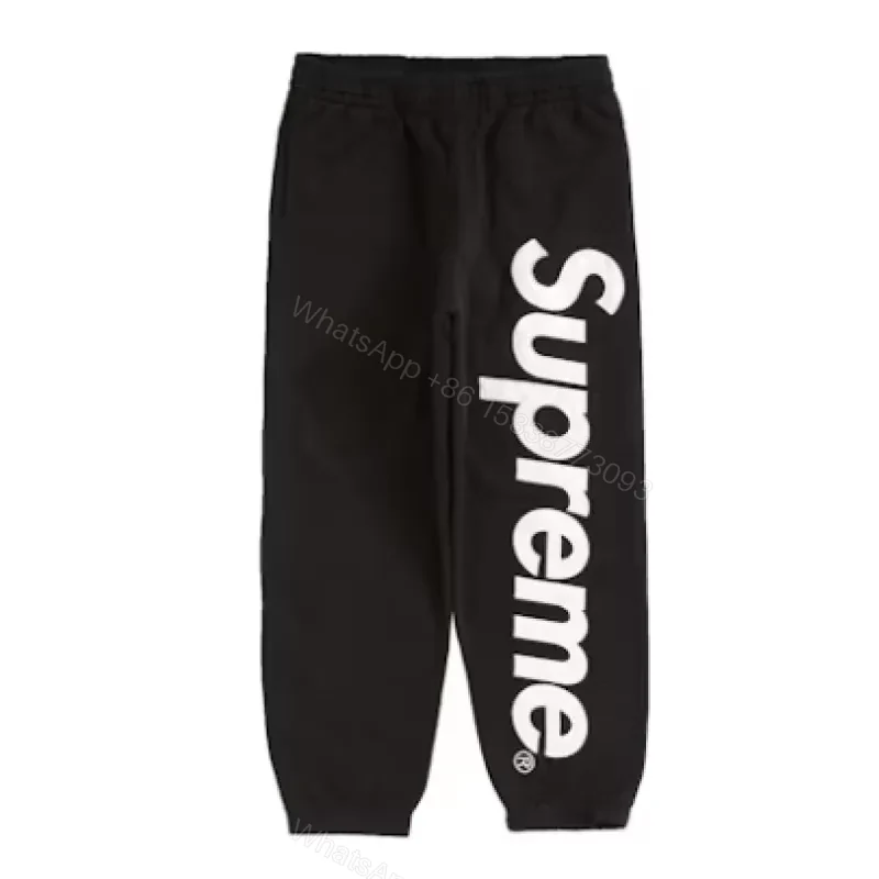 View 2 of Supreme Satin Applique Sweatpant Black