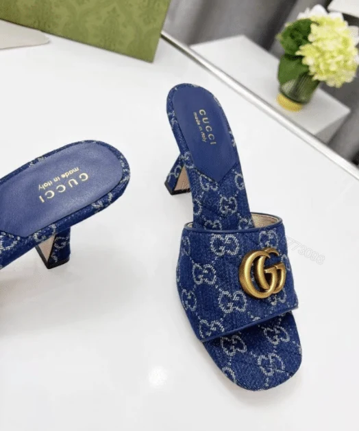 View 4 of Gucci Women’S GG Denim Sandals