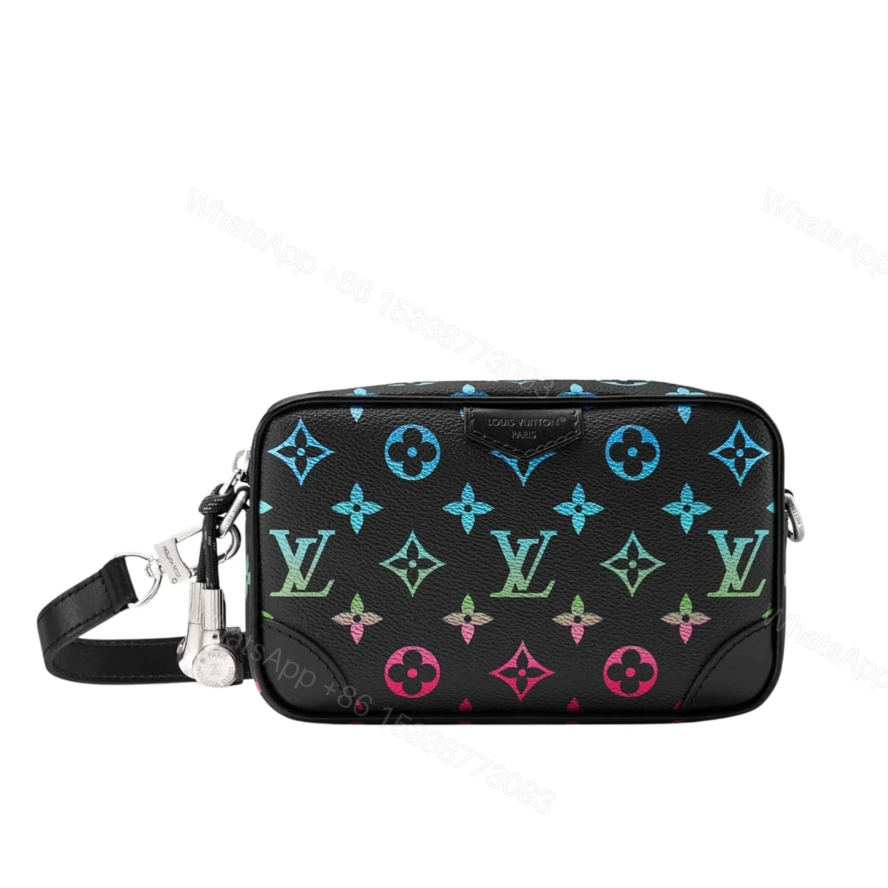 LOUIS VUITTON TROCADERO WEARABLE WALLET GRADIENT MONOGRAM BLACK 20CM — view 1