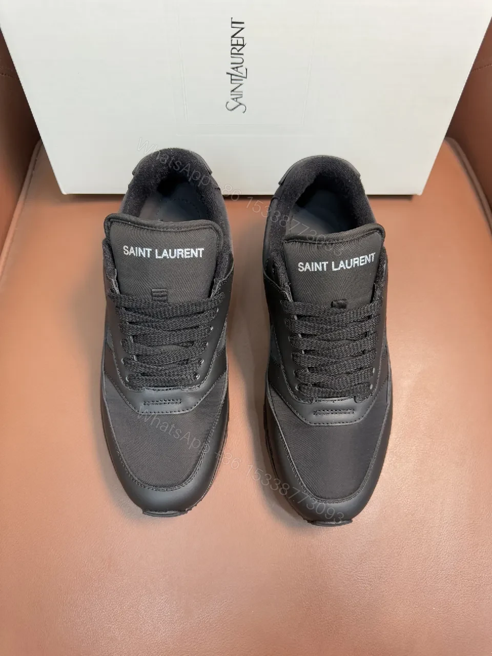 View 5 of Black Leather Modern Sneaker + All-Day Comfort + Men's Shoes
